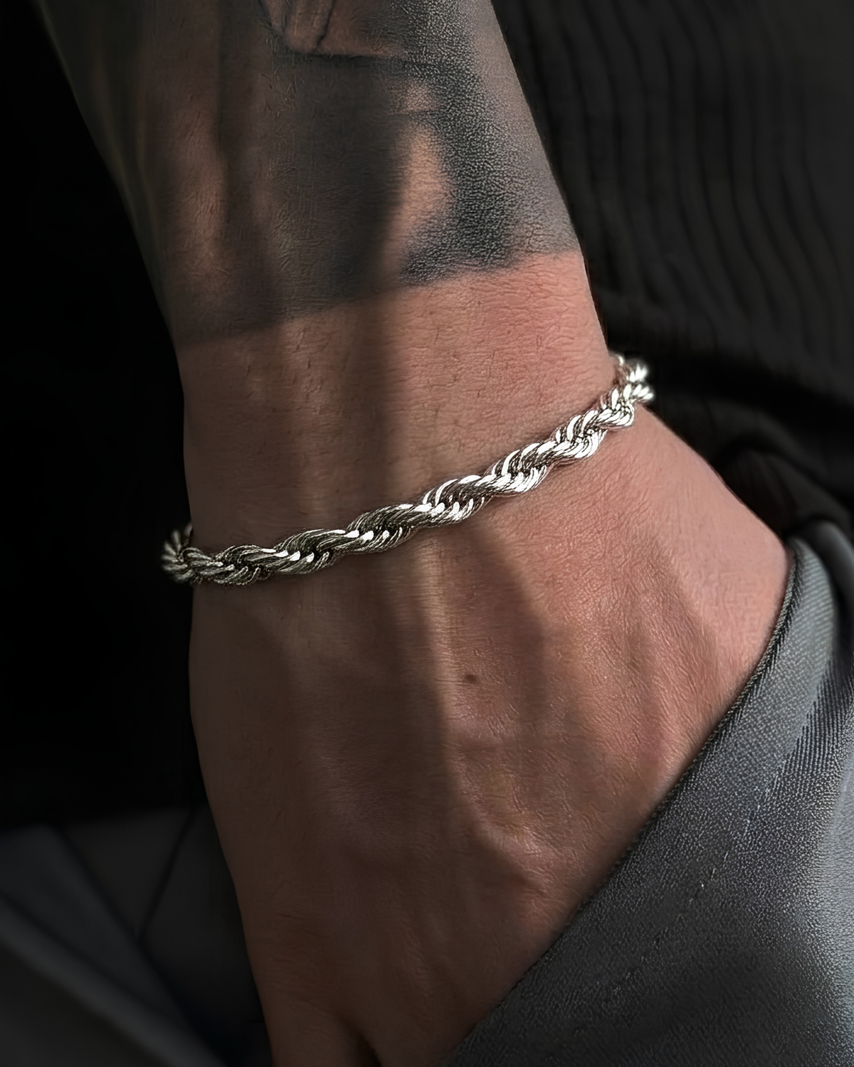 Rope Bracelet Silver