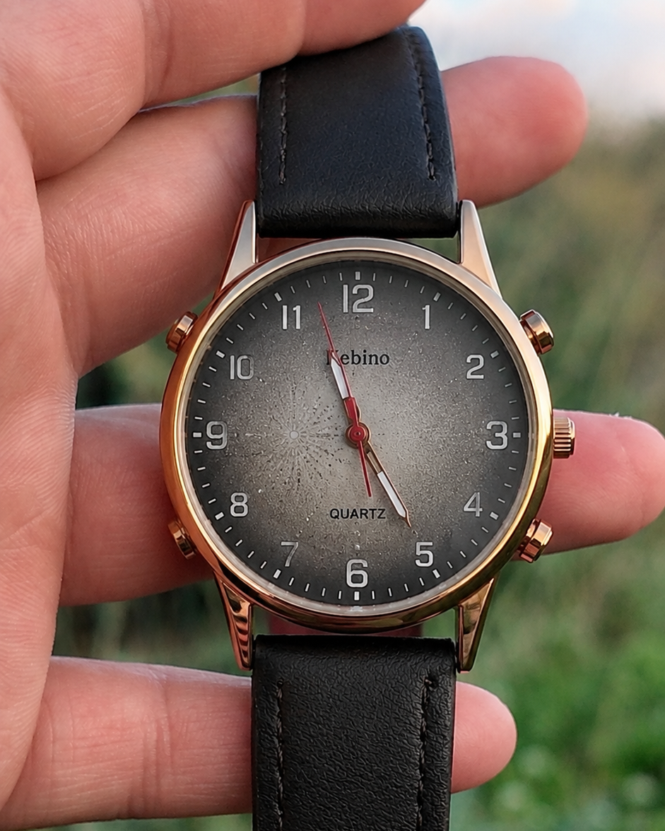 Midnight Vintage Leather Watch