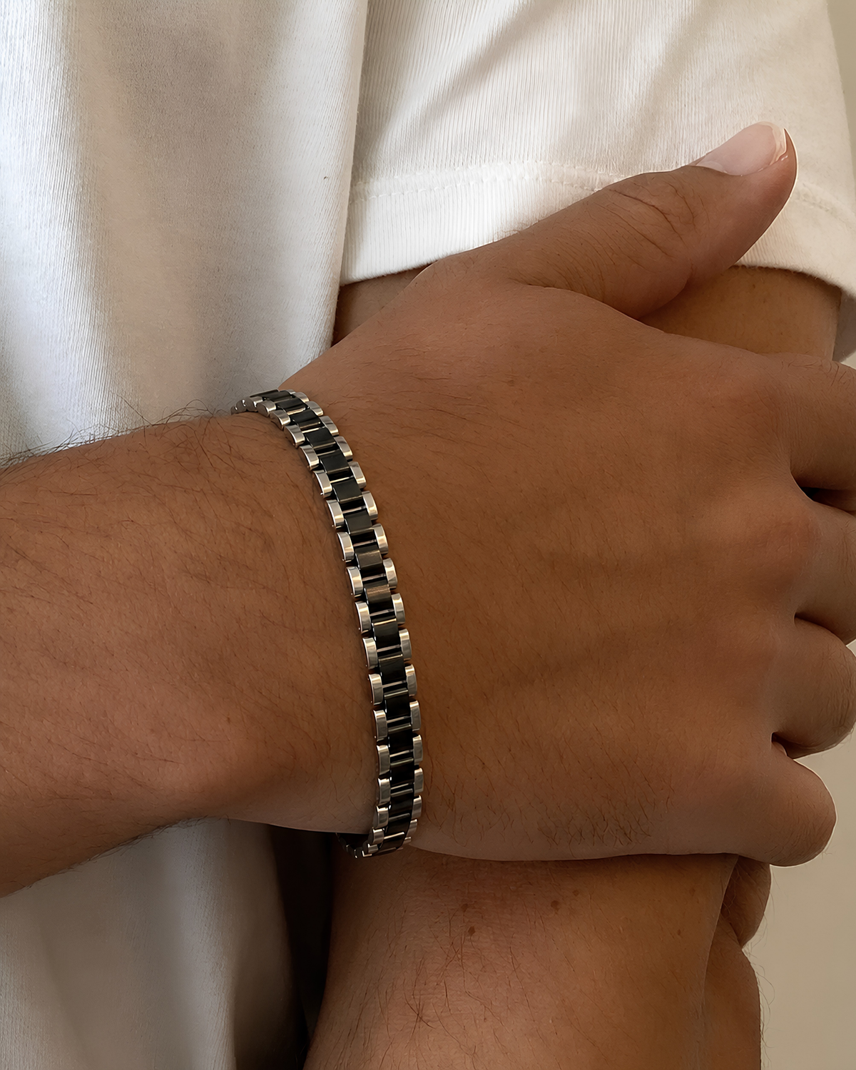 Tony Soprano Bileklik Black Silver