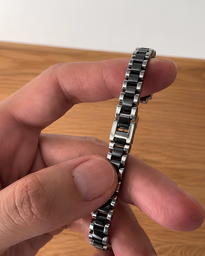 Tony Soprano Bileklik Black Silver