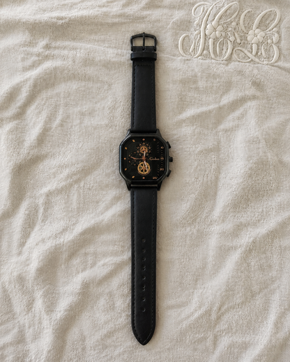 Nero Chronograph Leather Watch
