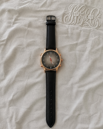 Midnight Vintage Leather Watch