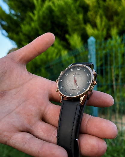 Midnight Vintage Leather Watch