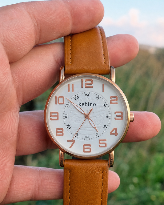 Cognac Vintage Leather Watch
