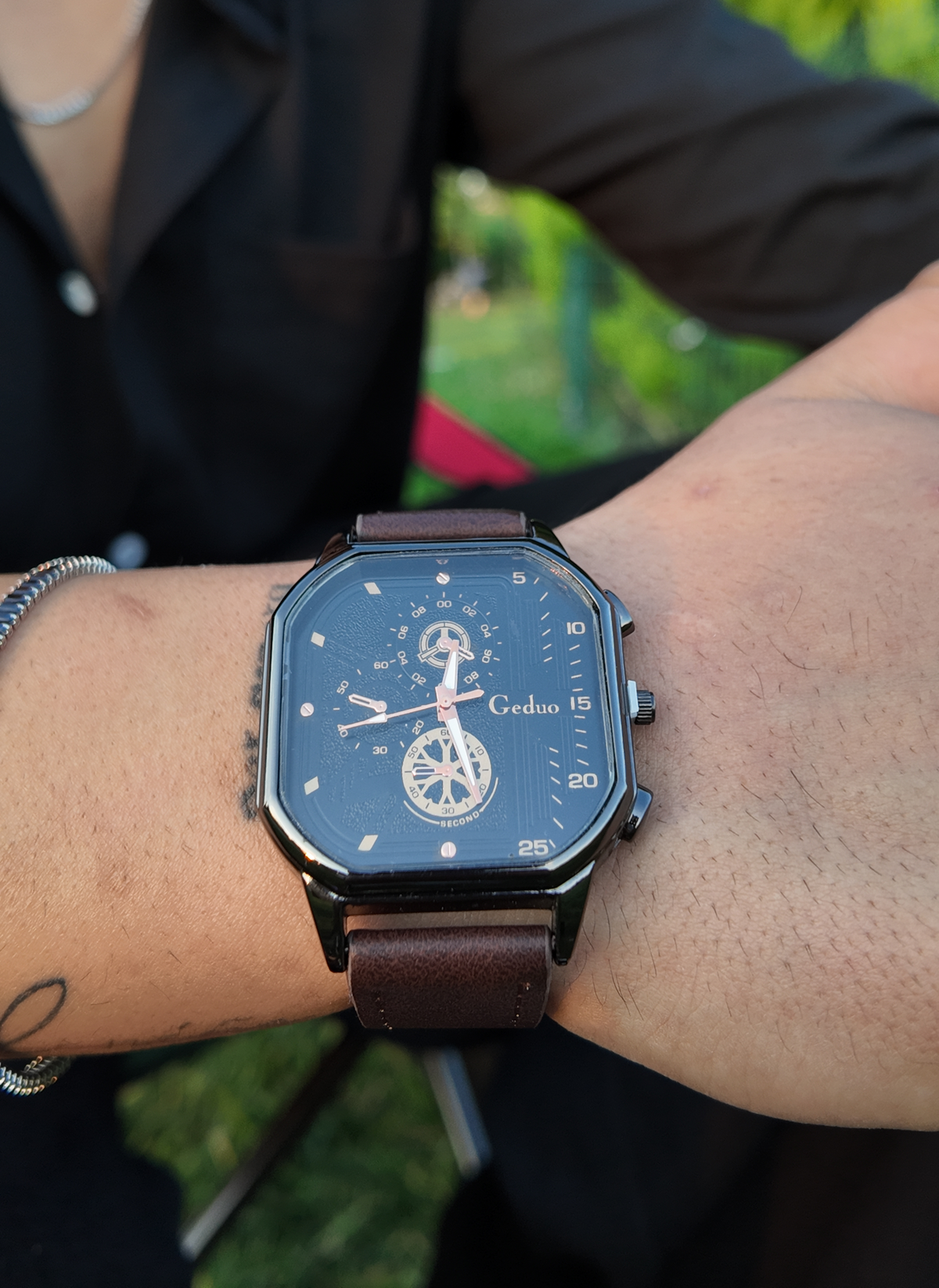 Brown Chronograph Leather Watch