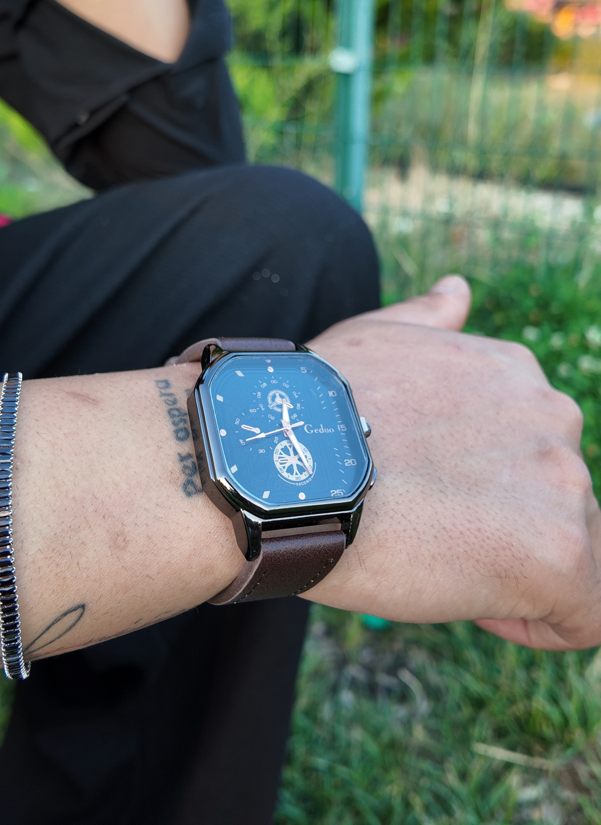 Brown Chronograph Leather Watch