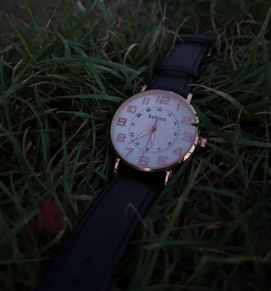 White Vintage Leather Watch